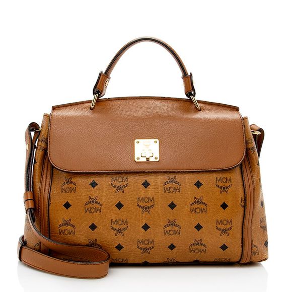 MCM Bags Mcm Visetos Leather Top Handle Satchel Poshmark